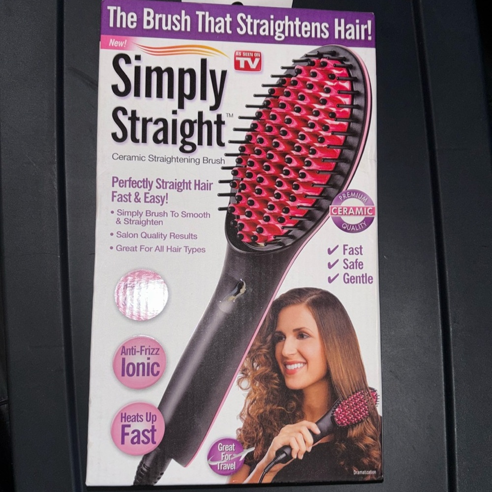 Simply Straight Ceramic Straightening Brush As Seen On TV
